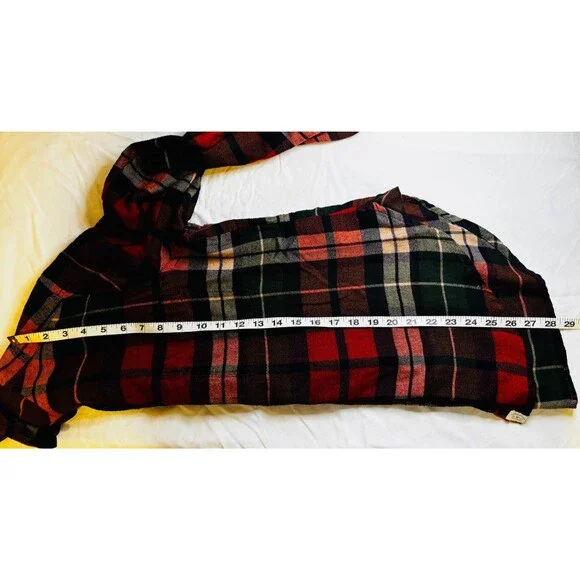 American Eagle Women's Large Ahh-mazingly Soft Boyfriend Fit Plaid Flannel Shirt - Picture 8 of 9